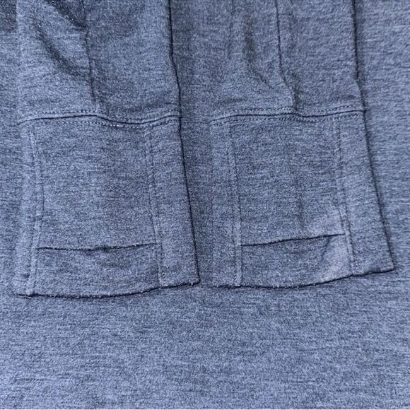 UA S Blue Light Blue Mesh Details Funnel Neck Pullover Sweatshirt Thumb Holes - Picture 13 of 15